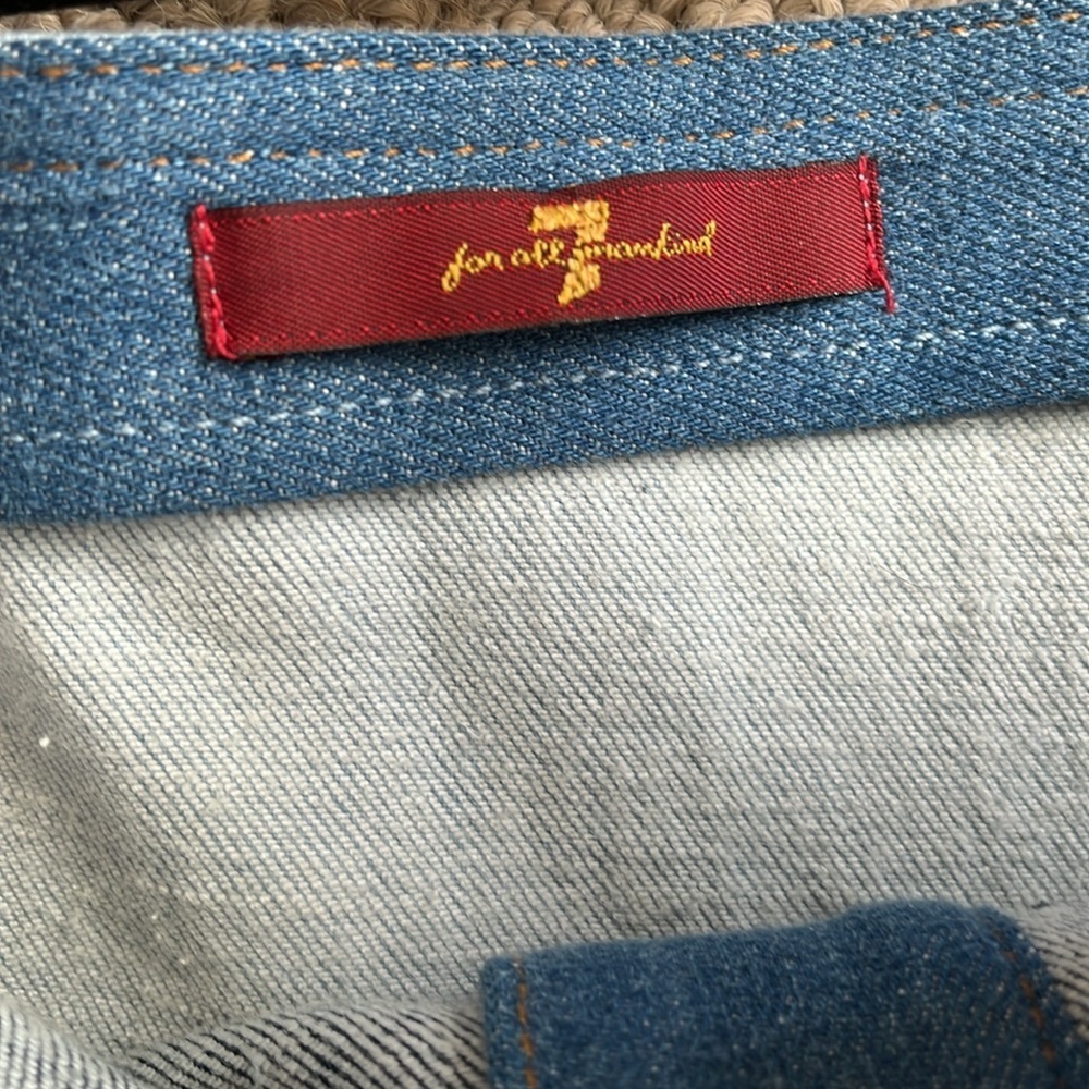 7 For All Mankind Patchwork A Line Button Front M… - image 8